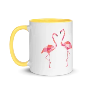 01-free-as-a-bird-flamingos-mug-yellow