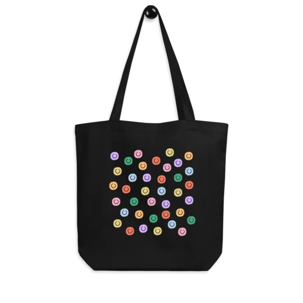 Happy-smiles-rainbow-eco-tote-bag-black-front-687c08dcad726