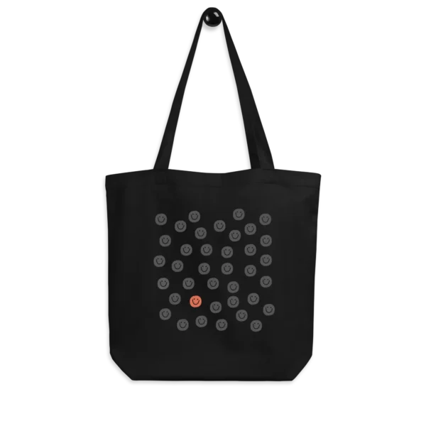 Happy-smiles-red-dot-eco-tote-bag-black-front-687c0a18535fb