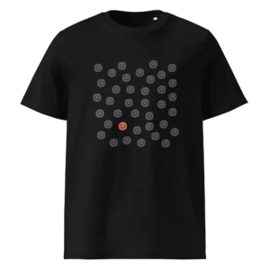 Happy smiles, red dot