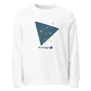 It's-a-sign,-aquarius-unisex-organic-sweatshirt-white-front-687ab670e439d