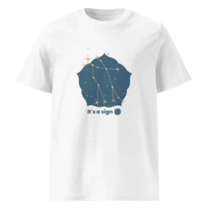 It's-a-sign,-gemini-unisex-organic-cotton-t-shirt-white-front-6899012535f0c