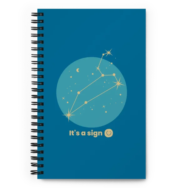 It's-a-sign,-leo-spiral-notebook-white-front-6898fff0d0751
