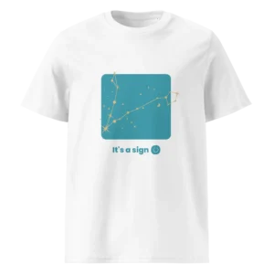 It's-a-sign,-pisces-unisex-organic-cotton-t-shirt-white-front-6898ff686c284