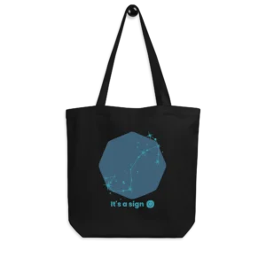 It's-a-sign,-scorpio-eco-tote-bag-black-front-687bd51ed3bc5