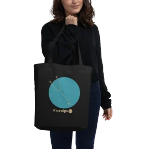 It's-a-sign,-taurus-eco-tote-bag-black-front-6898fcf464dae