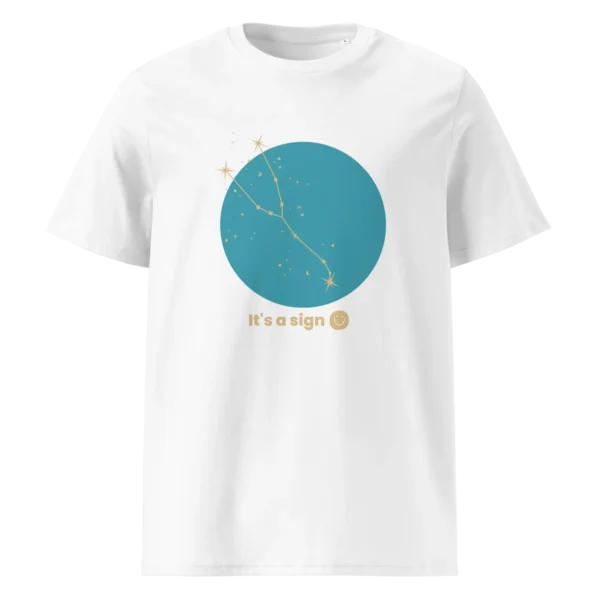 It's-a-sign,-taurus-unisex-organic-cotton-t-shirt-white-front-6898fd575239f