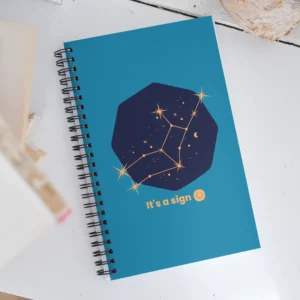 It's-a-sign,-virgo-spiral-notebook-white-front-687bcaa30293c
