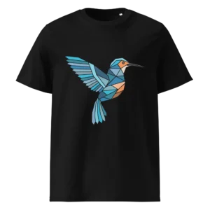 free-as-a-bird-kingfisher-unisex-organic-cotton-t-shirt-black-front-687810ce832a0