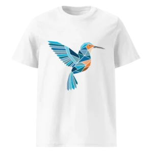 free-as-a-bird-kingfisher-unisex-organic-cotton-t-shirt-white-front-687810ce8627c