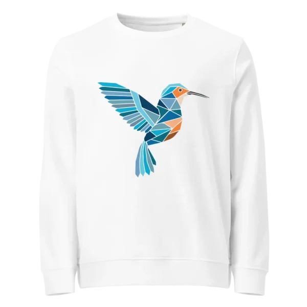 free-as-a-bird-kingfisher-unisex-organic-sweatshirt-white-front-6878106070e55 free-as-a-bird-kingfisher-unisex-organic-sweatshirt-white-front-6878106070e55