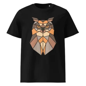 free-as-a-bird-owl-unisex-organic-cotton-t-shirt-black-front-687aa34630070