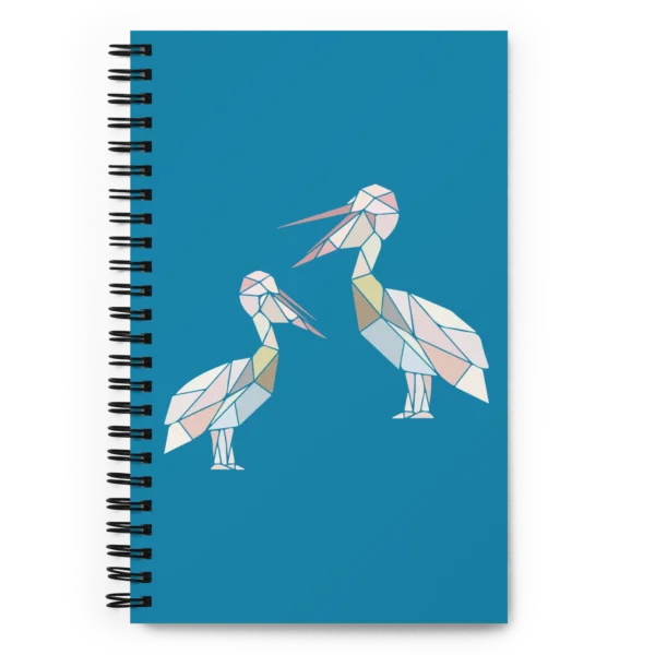 free-as-a-bird-pelicans-spiral-notebook-white-front-687aa81c45370