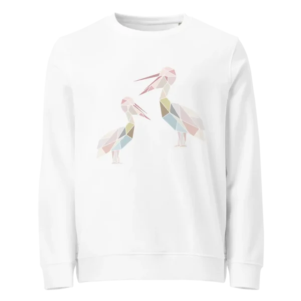 free-as-a-bird-pelicans-unisex-organic-sweatshirt-white-front-687aa776dc358 free-as-a-bird-pelicans-unisex-organic-sweatshirt-white-front-687aa776dc358