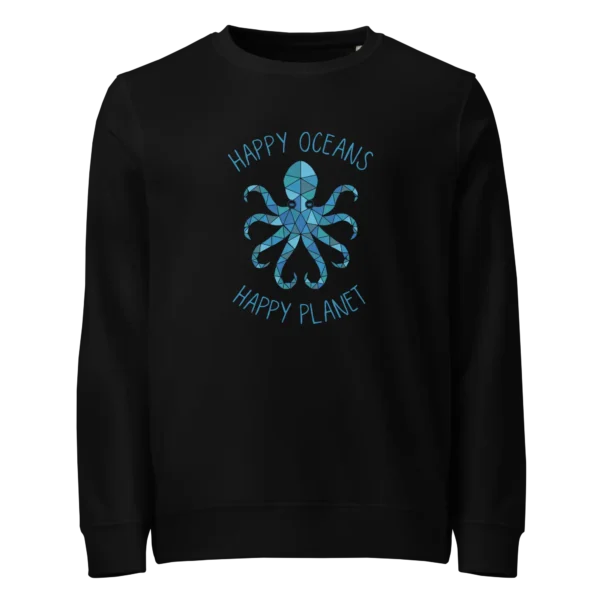 happy-oceans-octo-unisex-organic-sweatshirt-black-front-6876a2e6533cc