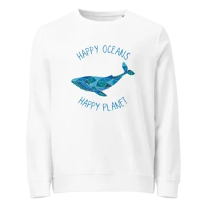 happy-oceans-wally-unisex-organic-sweatshirt-white-front-6876a29117a00