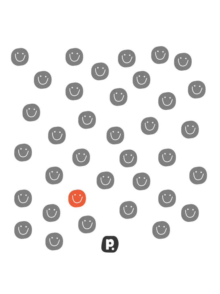 Happy smiles red dot