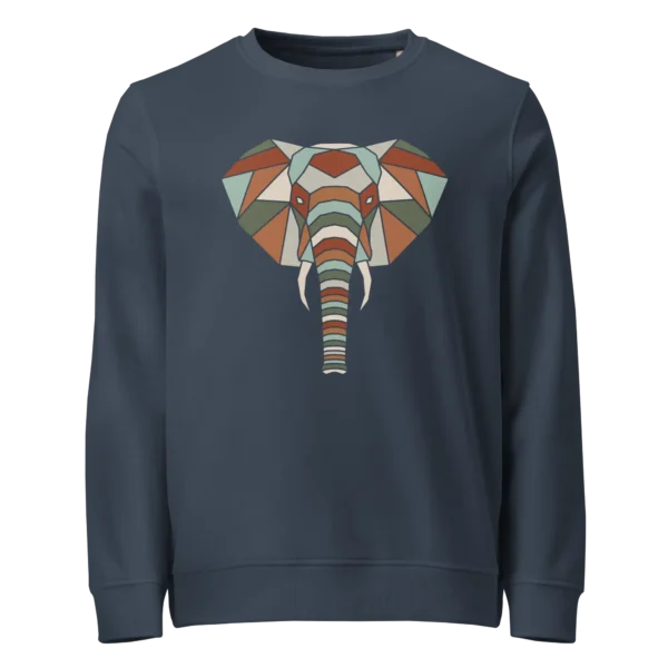 into-the-wild-elephant-unisex-organic-sweatshirt-french-navy-front-6876a9be02477
