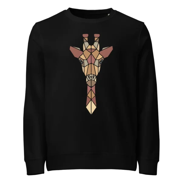 into-the-wild-giraffe-unisex-organic-sweatshirt-black-front-6876a9621a731 into-the-wild-giraffe-unisex-organic-sweatshirt-black-front-6876a9621a731